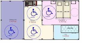 Plan Ecolodge vip accessible pmr au camping les samaras à Saint Jean de Monts